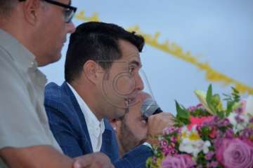 El edil Ramos pregona las fiestas del Carmen de La Medianía (Foto Francisco Javier Santana)